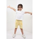 Toontoy Kız Çocuk Nakışlı Şortlu Takım Sarı 3 YAŞ