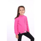 Toontoy Kız Çocuk Nakışlı Sweatshirt - 6 Yaş - Fuşya