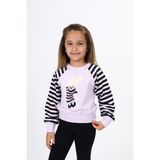 Toontoy Kız Çocuk Nakışlı Sweatshirt Açık Lila 3 YAŞ