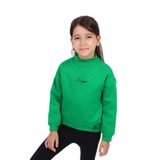 Toontoy Kız Çocuk Nakışlı Sweatshirt Çimen Yeşili 3 YAŞ