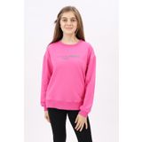 Toontoy Kız Çocuk Nakışlı Sweatshirt Fuşya 6-7 YAŞ