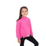 Toontoy Kız Çocuk Nakışlı Sweatshirt Fuşya 7 YAŞ