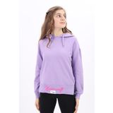 Toontoy Kız Çocuk Nakışlı Sweatshirt Lila 8-9 YAŞ