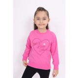 Toontoy Kız Çocuk Nakışlı Sweatshirt Orkide 5 YAŞ