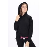 Toontoy Kız Çocuk Nakışlı Sweatshirt Siyah 12-13 YAŞ