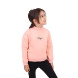 Toontoy Kız Çocuk Nakışlı Sweatshirt Somon 5 YAŞ