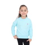 Toontoy Kız Çocuk Nakışlı Sweatshirt Su Yeşili 5 YAŞ