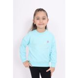 Toontoy Kız Çocuk Nakışlı Sweatshirt Su Yeşili 8 YAŞ