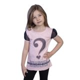 Toontoy Kız Çocuk Nakışlı Taş Işlemeli Tişört - 6 Yaş - Pembe Melanj
