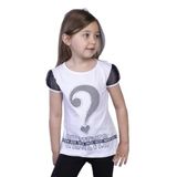Toontoy Kız Çocuk Nakışlı Taş İşlemeli Tişört Beyaz 5 YAŞ