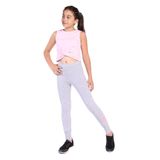 Toontoy Kız Çocuk Nakışlı Tayt Gri Melanj 6-7 YAŞ