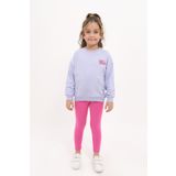 Toontoy Kız Çocuk Nakışlı Taytlı Takım Mavi 6 YAŞ