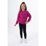 Toontoy Kız Çocuk Nakışlı Taytlı Takım Mürdüm 6 YAŞ