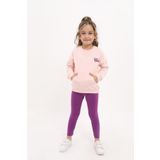 Toontoy Kız Çocuk Nakışlı Taytlı Takım Pudra 3 YAŞ