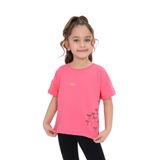 Toontoy Kız Çocuk Nakışlı Tişört Fuşya 3 YAŞ