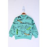 Toontoy Kız Çocuk Neon Şerit Detaylı Baskılı Sweatshirt