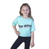 Toontoy Kız Çocuk New Wave Baskılı Taş Işlemeli Tişört - 7 Yaş - Yeşil