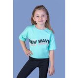 Toontoy Kız Çocuk New Wave Baskılı Taş Işlemeli Tişört - 8 Yaş - Yeşil