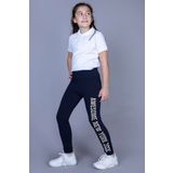 Toontoy Kız Çocuk New York Baskılı Tayt Lacivert 8 YAŞ