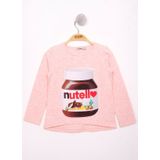 Toontoy Kız Çocuk Nutella Baskılı T-shirt