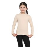 TOONTOY Kız Çocuk Okul Balıkçı Yaka Tişört 8 Yaş, 8 Yaş, 24798, Bej, Kız çocuk