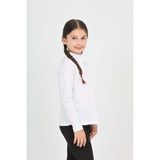 Toontoy Kız Çocuk Okul Dantel Yaka Tişört - Beyaz - 14 Yaş