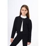 Toontoy Kız Çocuk Okul Hırka Ön Çıtçıtlı Tasarım %72 Pamuklu Kumaşla Şık ve Rahat - Siyah - 6 - 7 Yaş
