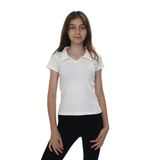 Toontoy Kız Çocuk Okul Polo Yaka Fitilli Tişört Ekru 12 YAŞ