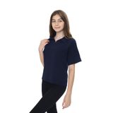 TOONTOY Kız Çocuk Okul Polo Yaka Tişört 8 Yaş, 8 Yaş, 24788, Lacivert, Kız çocuk
