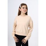 Toontoy Kız Çocuk Okul Sweatshirt - 6 - 7 Yaş - Bej