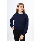 Toontoy Kız Çocuk Okul Sweatshirt Lacivert 12-13 YAŞ