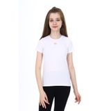 Toontoy Kız Çocuk Okul Tişört - 6 - 7 Yaş - Beyaz