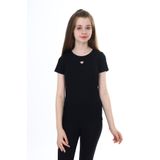 Toontoy Kız Çocuk Okul Tişört Siyah 10-11 YAŞ