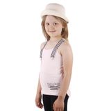 Toontoy Kız Çocuk Omuz Şerit Aksesuarlı Atlet - 6 Yaş - Pudra