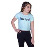 TOONTOY Kız Çocuk Ön Arka TikTok Baskılı Tişört Mint Yeşili 10-11 Yaş, 10-11 Yaş, 11107-, Mint Yeşili, Kız Çocuklar