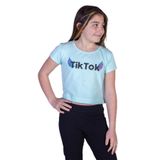 TOONTOY Kız Çocuk Ön Arka TikTok Baskılı Tişört Mint Yeşili 6-7 Yaş, 6-7 Yaş, 11107-, Mint Yeşili, Kız Çocuklar
