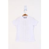Toontoy Kız Çocuk Önü Dantelli İnci Detaylı T-shirt