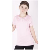 Toontoy Kız Çocuk Önü Dantelli Okul Tişört 16312 Pembe 6-7 YAŞ