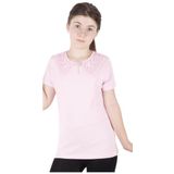 Toontoy Kız Çocuk Önü Dantelli Okul Tişört 16312 Pembe 8-9 YAŞ