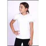 Toontoy Kız Çocuk Önü Dantelli Okul Tişört - Ekru - 8 - 9 Yaş