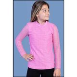 Toontoy Kız Çocuk Önü Dantelli Okul Tişört - Pembe - 12 - 13 Yaş