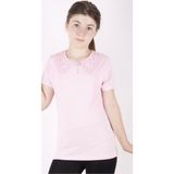 Toontoy Kız Çocuk Önü Dantelli Okul Tişört - Pembe - 13 - 14 Yaş