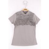 Toontoy Kız Çocuk Önü Dantelli T-Shirt