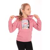 TOONTOY Kız Çocuk Ördek Baskılı Kapüşonlu Sweatshirt, 6 Yaş, 22437, Gül Kurusu, kız-çocuk