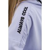 Toontoy Kız Çocuk Oversize Kapüşonlu Büzgülü Düşük Omuz Nakış Baskılı Yırtmaçlı Sweatshirt - 2 Iplik - Açık Lila - 4