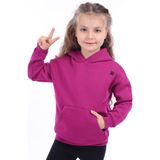 Toontoy Kız Çocuk Oversize Kapüşonlu Cepli Düşük Omuz Baskılı Sweatshirt - 3 Iplik Şardonlu - Mürdüm - 2