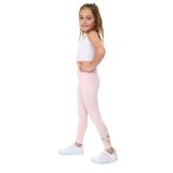 Toontoy Kız Çocuk Paçası Çiçek Baskılı Tayt Pudra 4 YAŞ