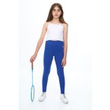 Toontoy Kız Çocuk Paçası Dikişli Tayt Saks 8-9 YAŞ