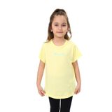 TOONTOY Kız Çocuk Palmiye Baskılı Düz Tişört Açık Sarı 4 Yaş, 4 Yaş, 23156, Açık Sarı, Kız çocuk