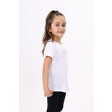 Toontoy Kız Çocuk Palmiye Baskılı Düz Tişört Beyaz 2 YAŞ